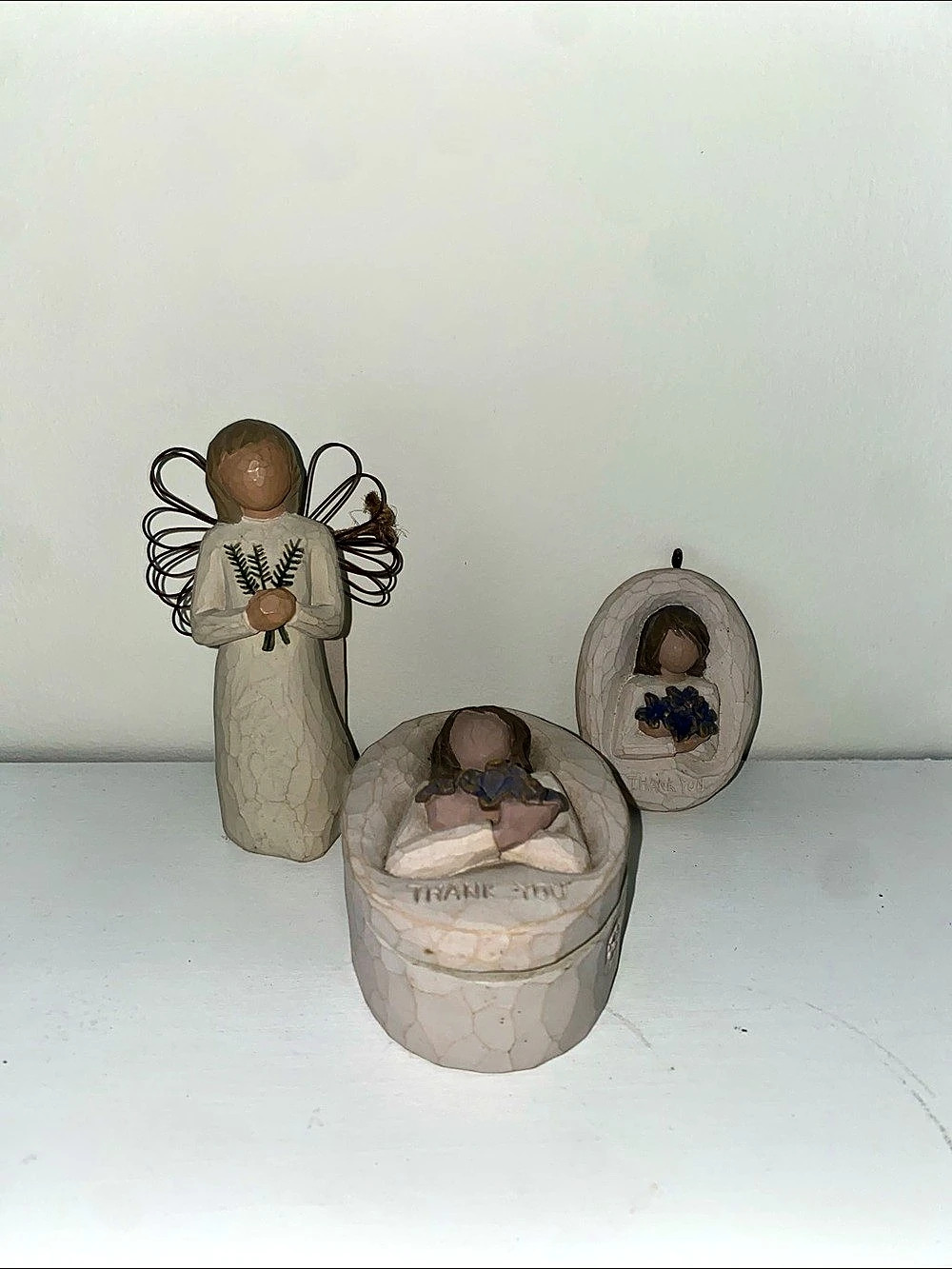 Willow Tree Thank You Keepsake Box and Angel Figurine Set